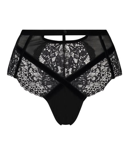 Tanga de corte algo Raine, Negro