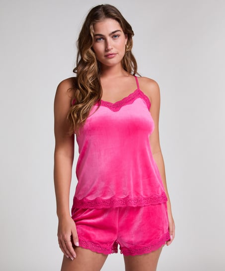 Short Velours Lace, Rosa