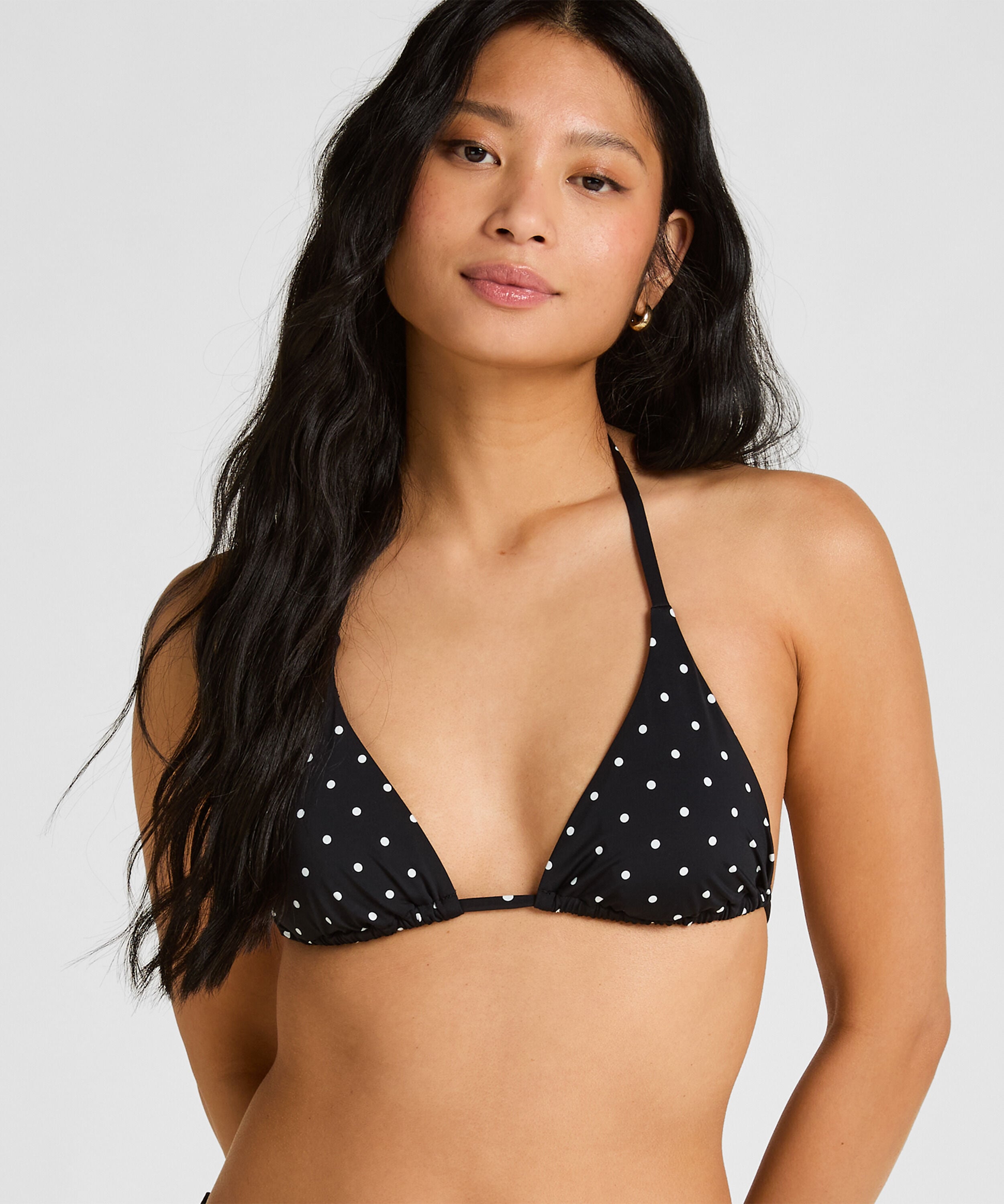 Triangle Bikini Top Luxe, Negro