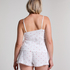 Top de camiseta lace, Blanco
