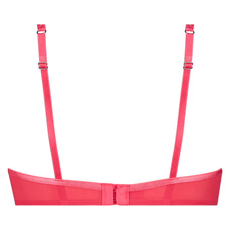 Sujetador con aros preformado de media copa Duckie, Rojo