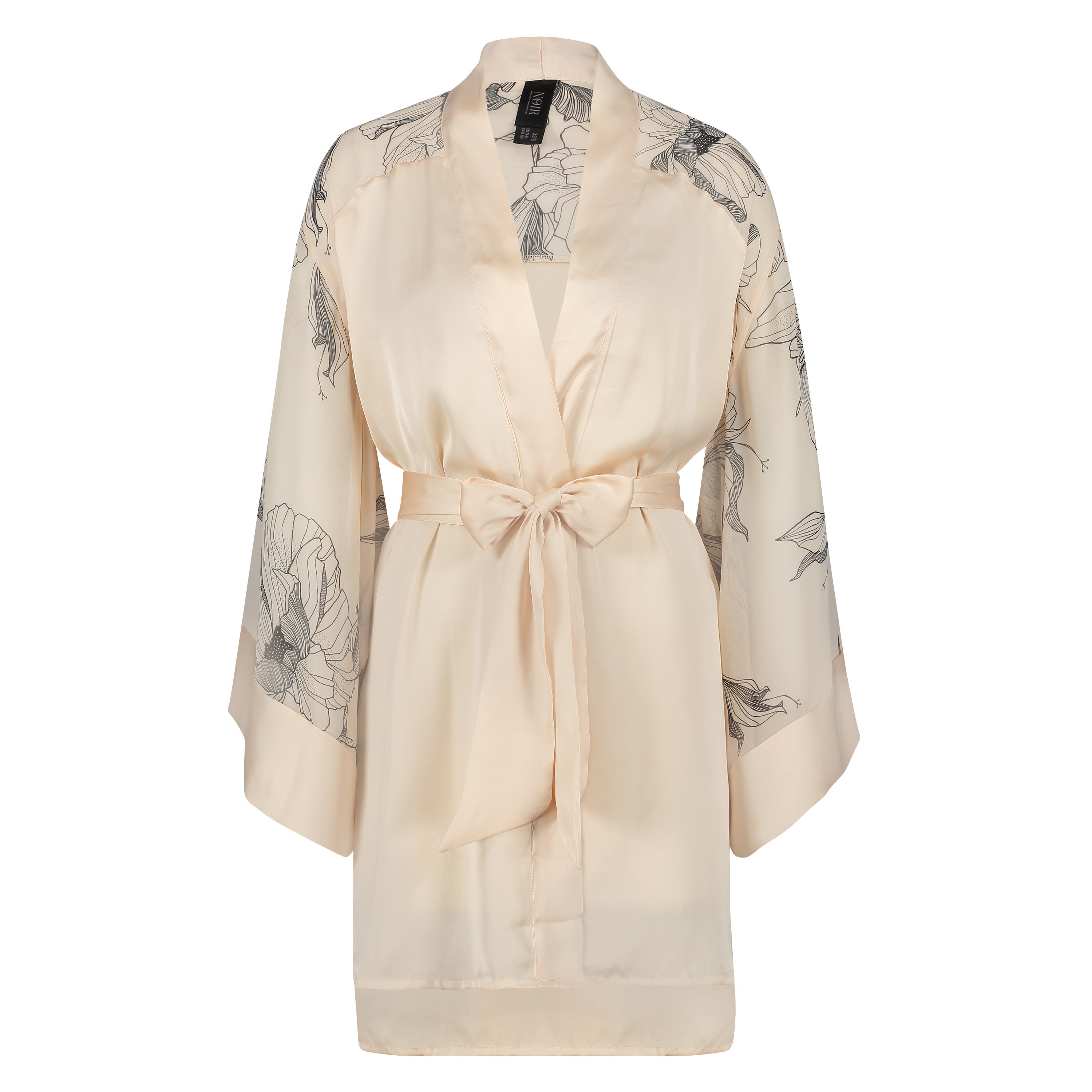 Kimono de satén Lotus, Rosa, main