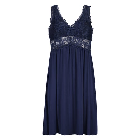 Vestido lencero Nora Lace, Azul