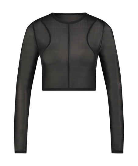 Top de malla Lia HKM x NA-KD, Negro