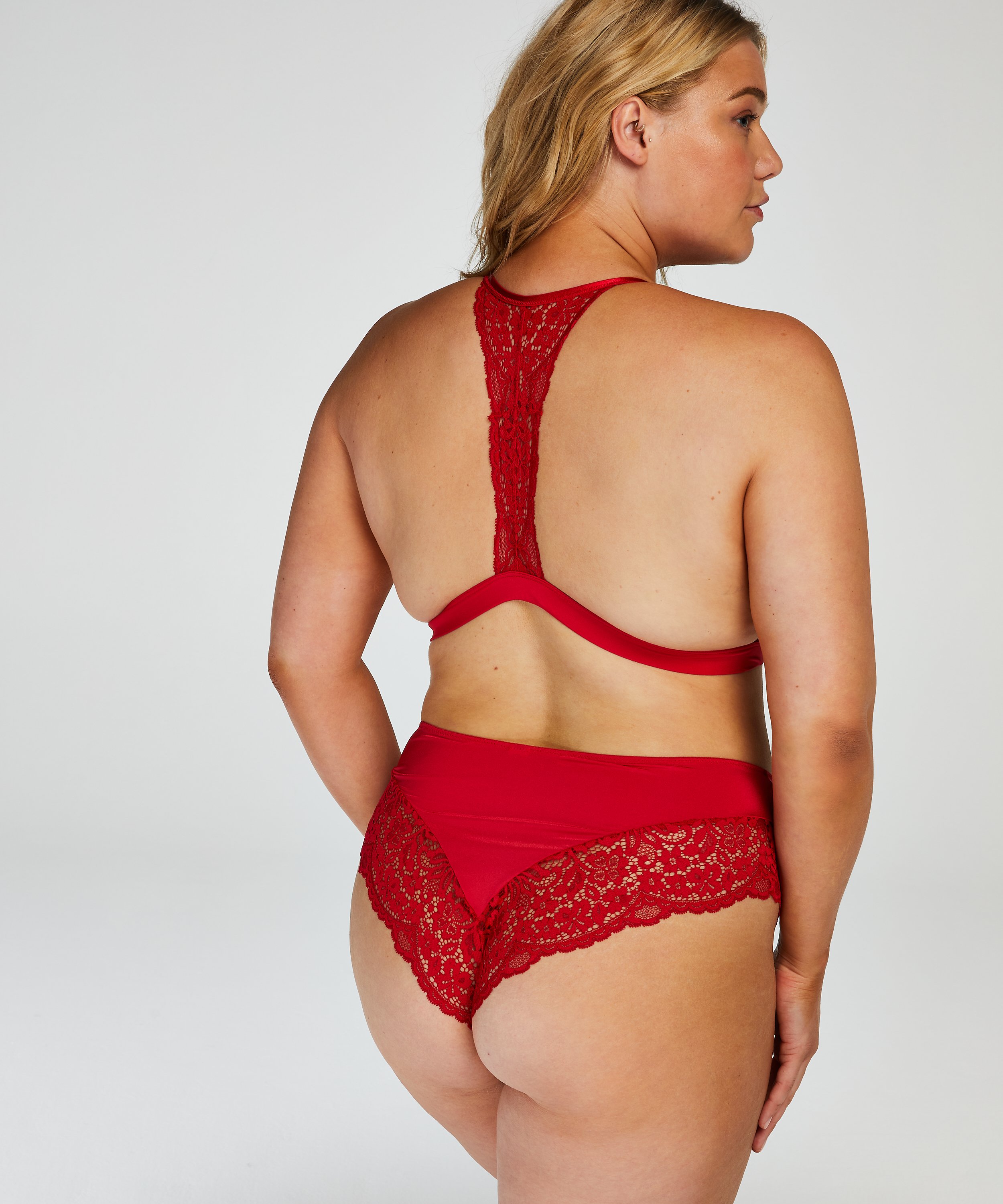 Bralette triangular preformado Rose, Rojo, main