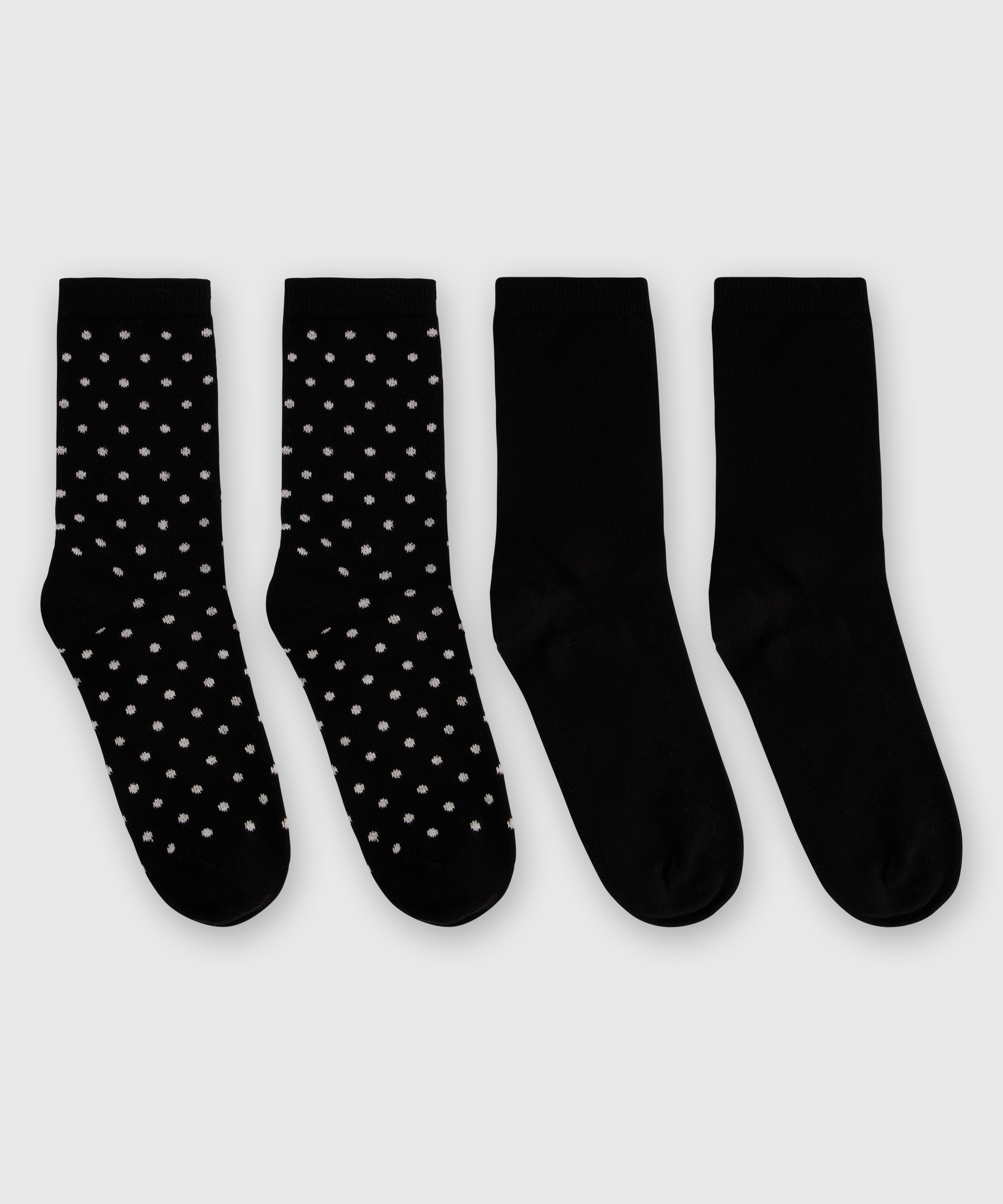 2 pares de calcetines Polka, Negro, main