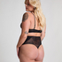 Tanga de encaje Shaping, Negro