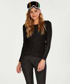 Top de manga larga HKMX, Negro