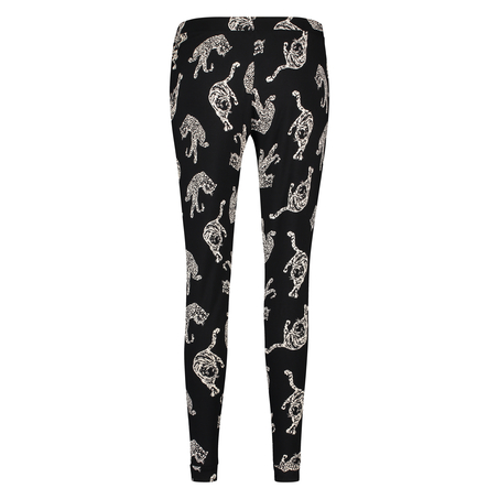 Pantal&oacute;n de pijama de manga corta corte holgado, Negro