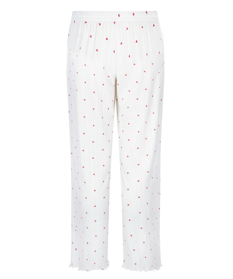 Pantal&oacute;n de pijama Pointelle, Blanco