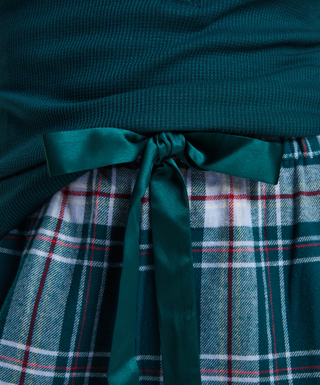 Pantal&oacute;n de pijama Twill Check, Azul