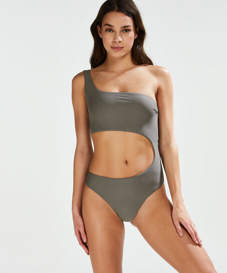 Traje de ba&ntilde;o asim&eacute;trico Tribe, Verde