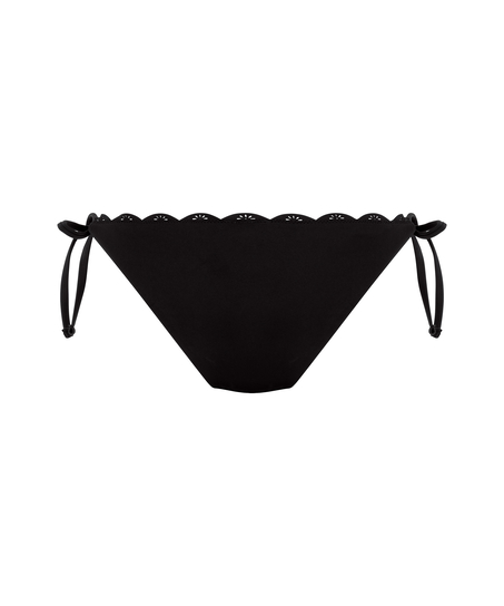Braguita de bikini atrevida floral Scallop, Negro