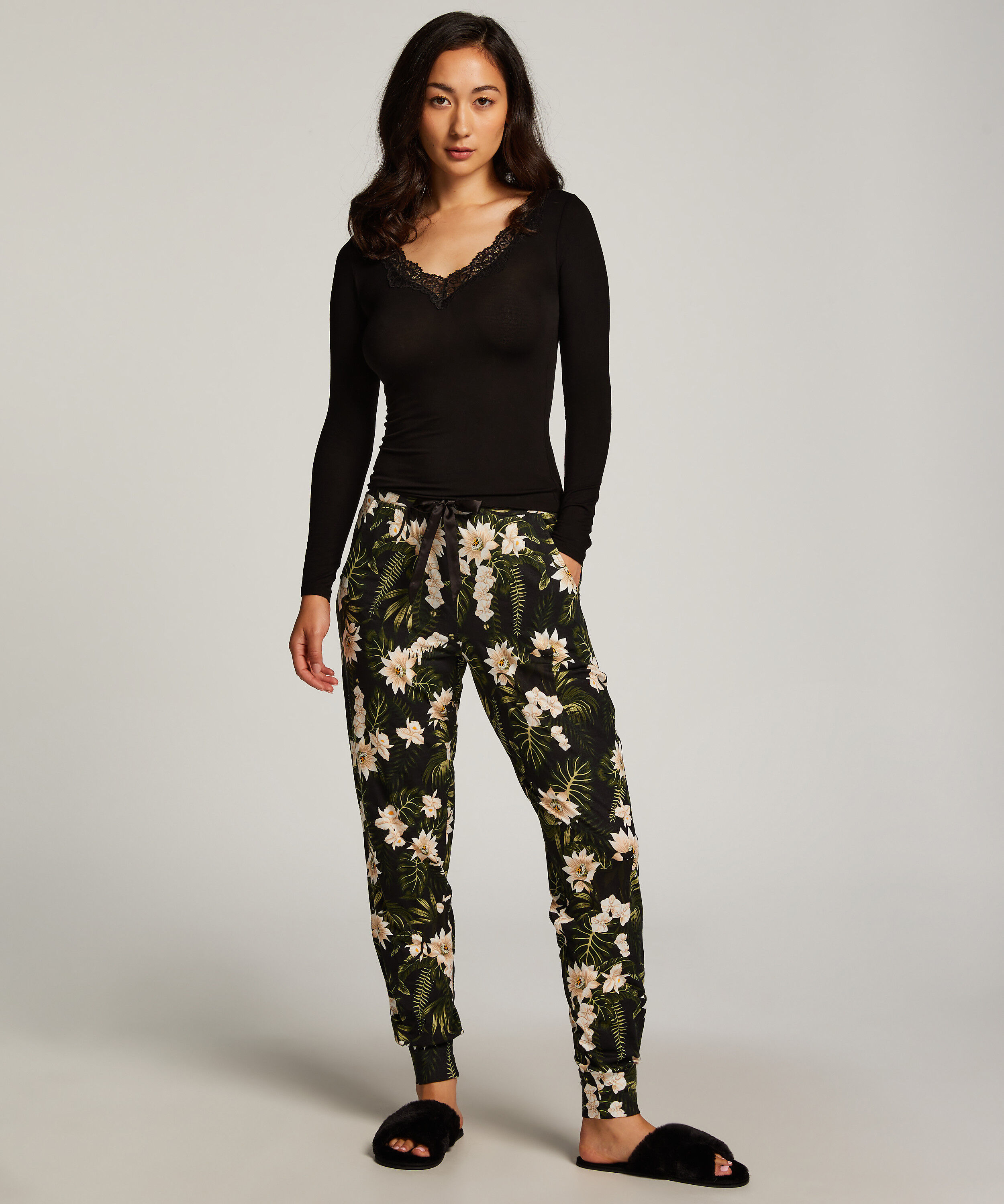 Pantalón de pijama Jersey, Negro
