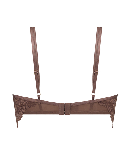 Sujetador no preformado longline Raquel, Marr&oacute;n