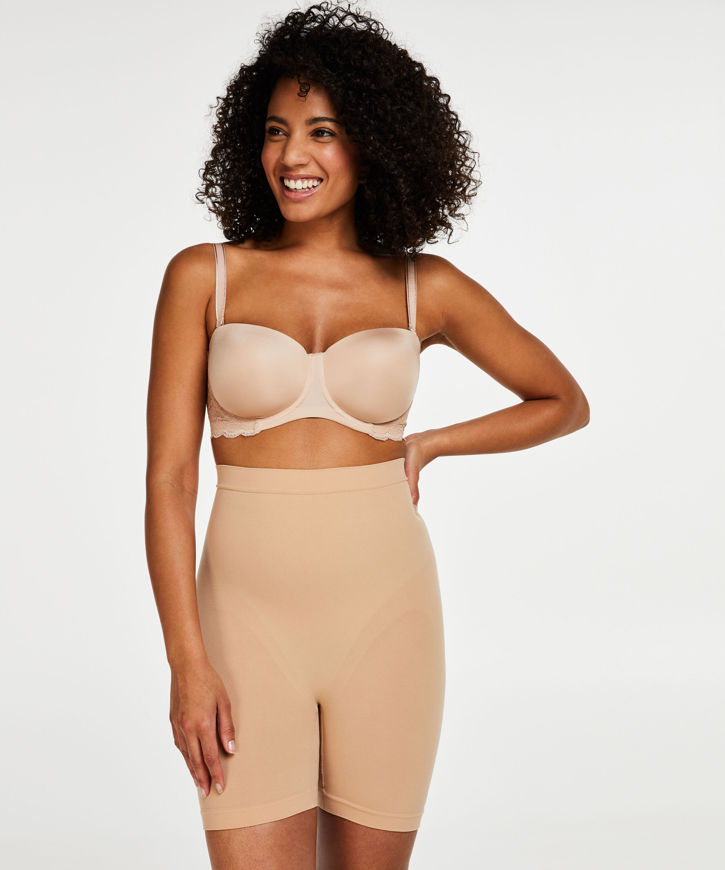 Faja reductora de piernas reafirmante y de cintura alta - Level 2, Beige Faja reductora de piernas reafirmante y de cintura alta - Level 2, Beige