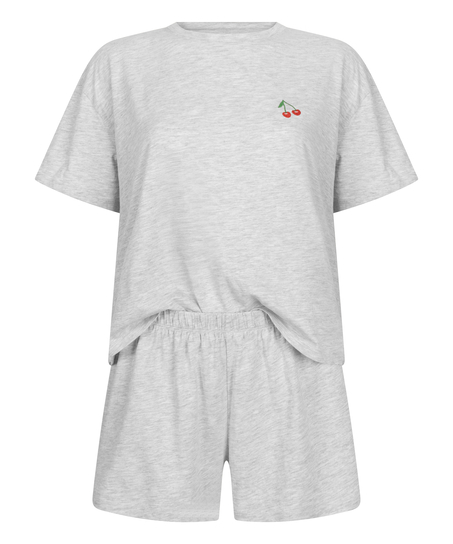 Conjunto de Pijama de Algodón, Gris