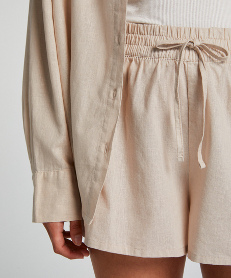 Pantalones cortos de pijama Lino, Beige