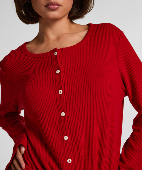 Mono corto de punto acanalado, Rojo