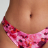 Braguita de Bikini de Corte Alto Floral, Rosa