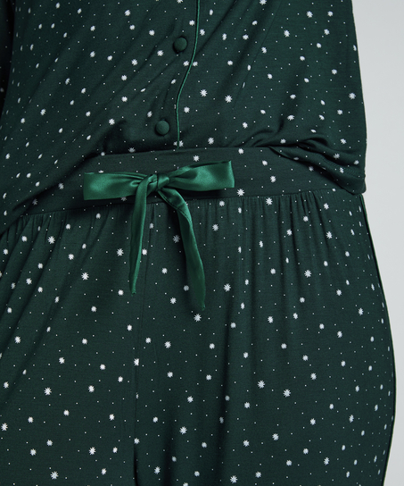 Pantal&oacute;n de pijama Jersey, Verde