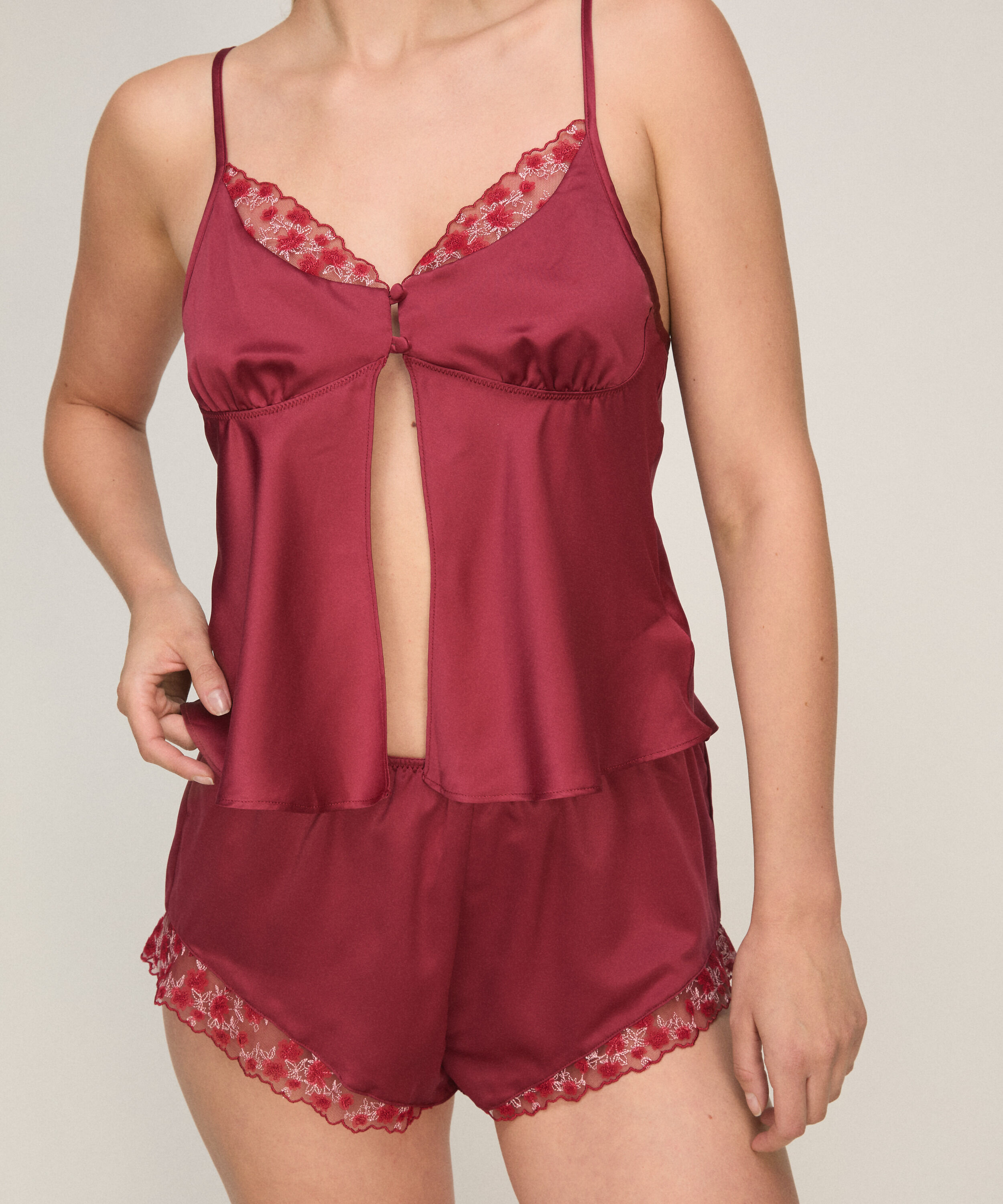 Pantalones cortos de pijama Chloe, Rojo Pantalones cortos de pijama Chloe, Rojo
