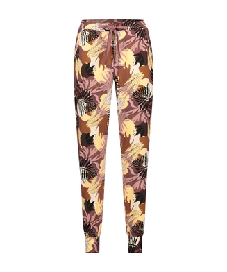 Pantalón de pijama Jersey Abstract Leaf, Rosa