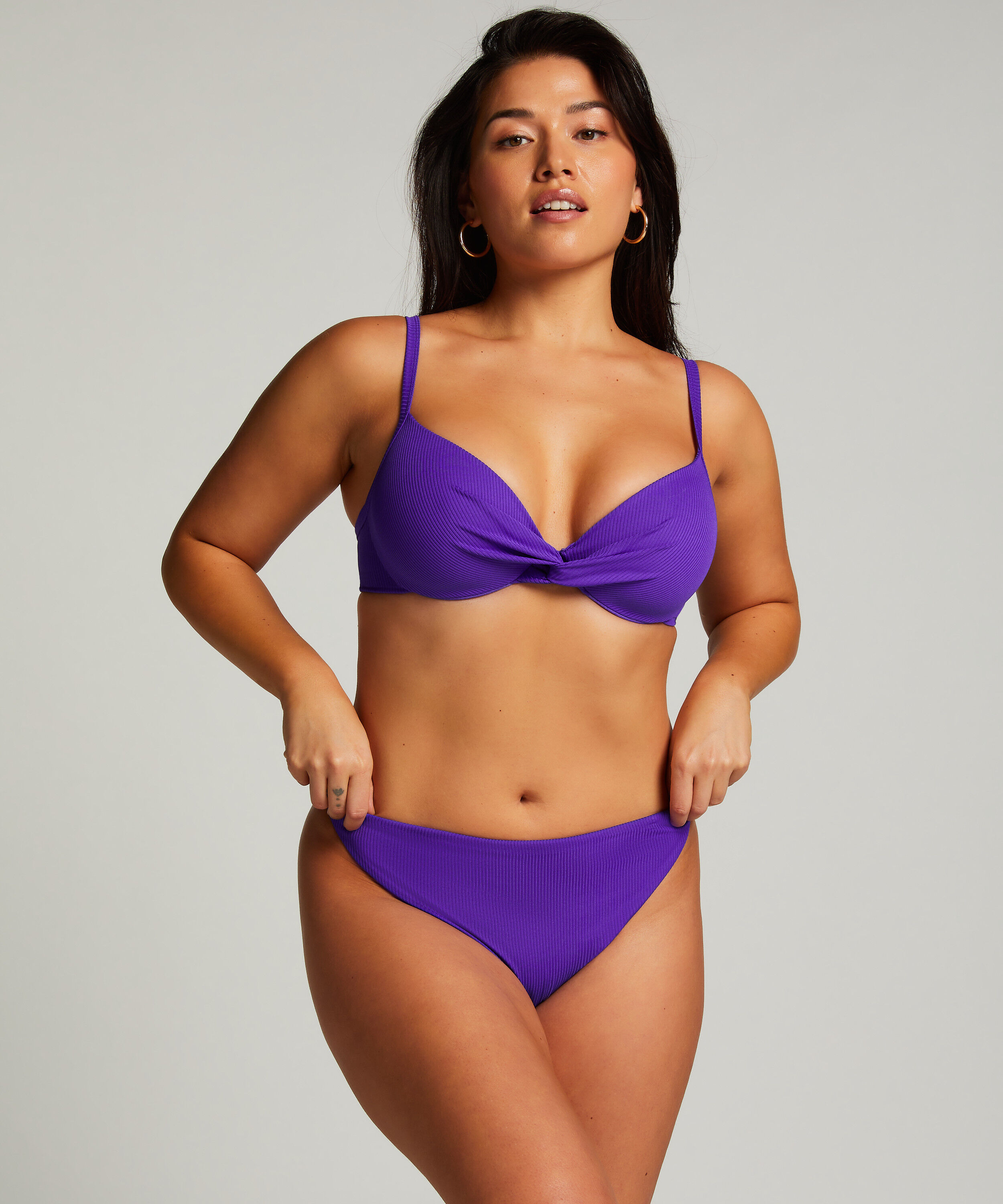 Braguita de Bikini de Corte Alto Eclipse, Morado