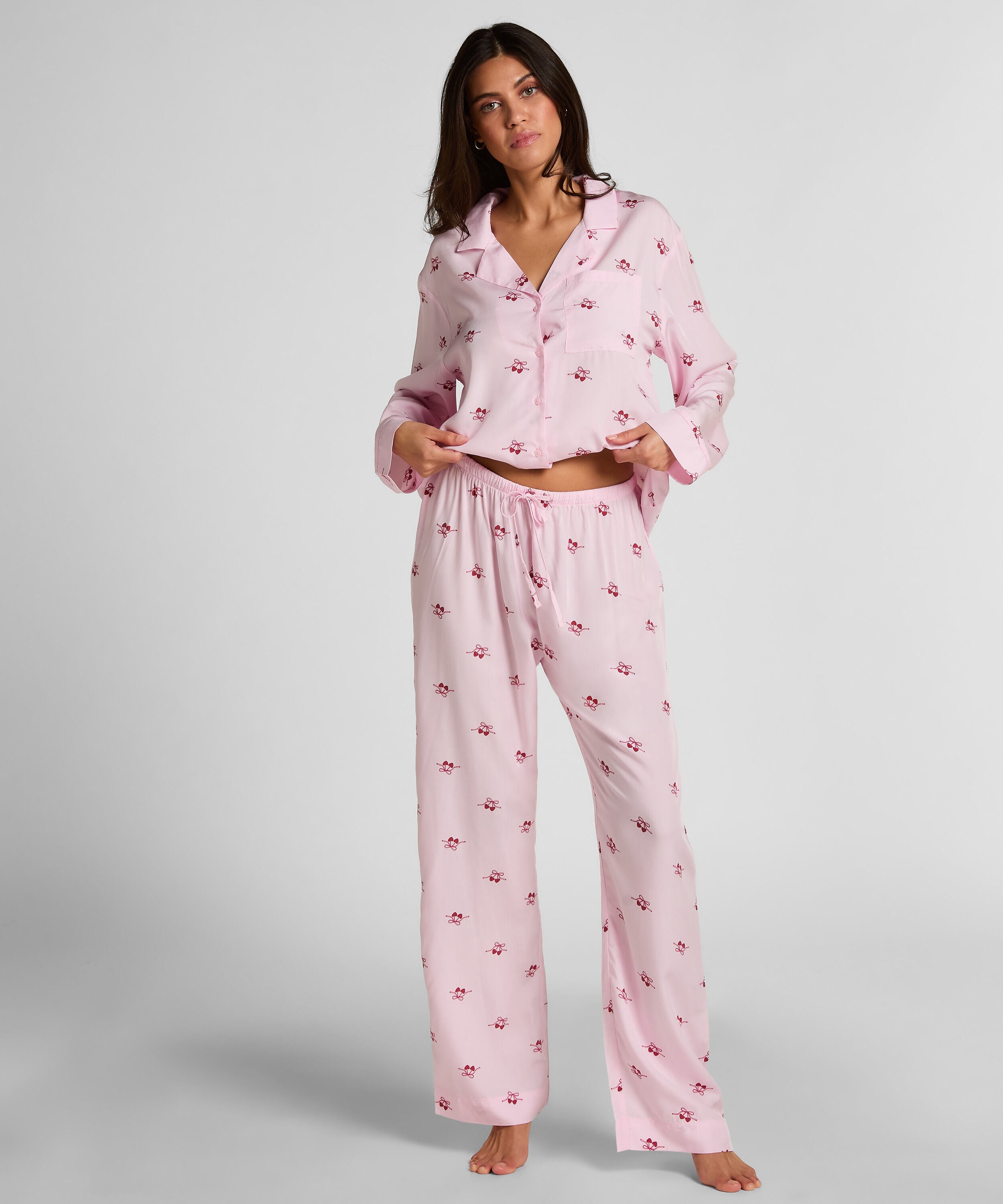 Pantalón de punto Cherry, Rosa Pantalón de punto Cherry, Rosa