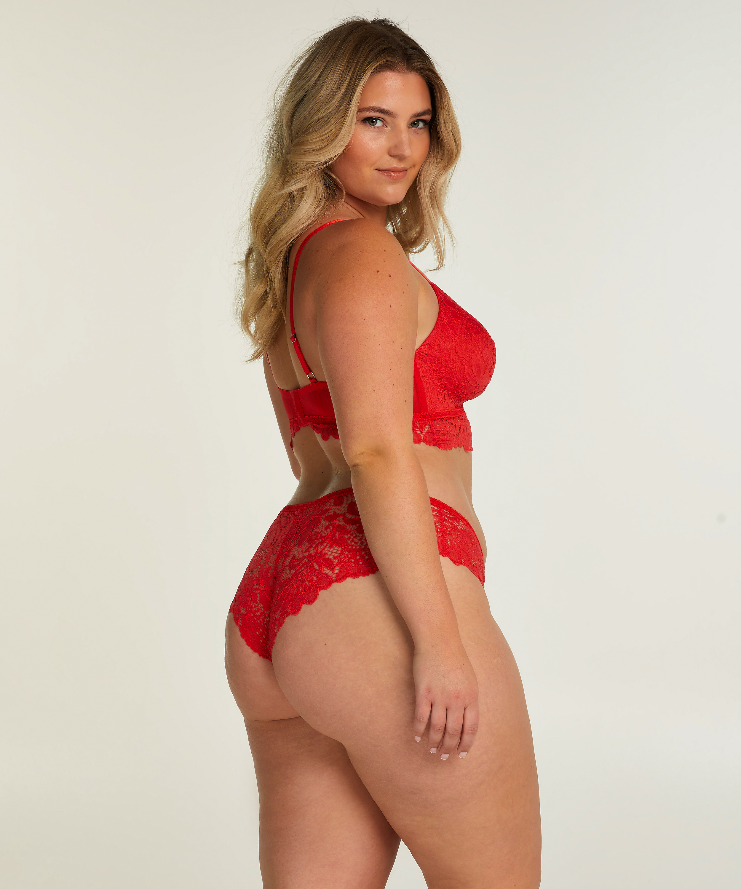 Sujetador preformado sin aros longline Shiloh, Rojo, main