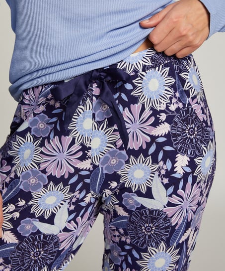 Pantalón de pijama de tejido de punto, Azul