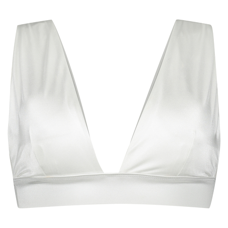Top de bikini triangular Lola, Blanco