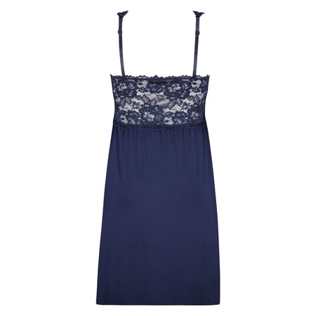 Vestido lencero Nora Lace, Azul