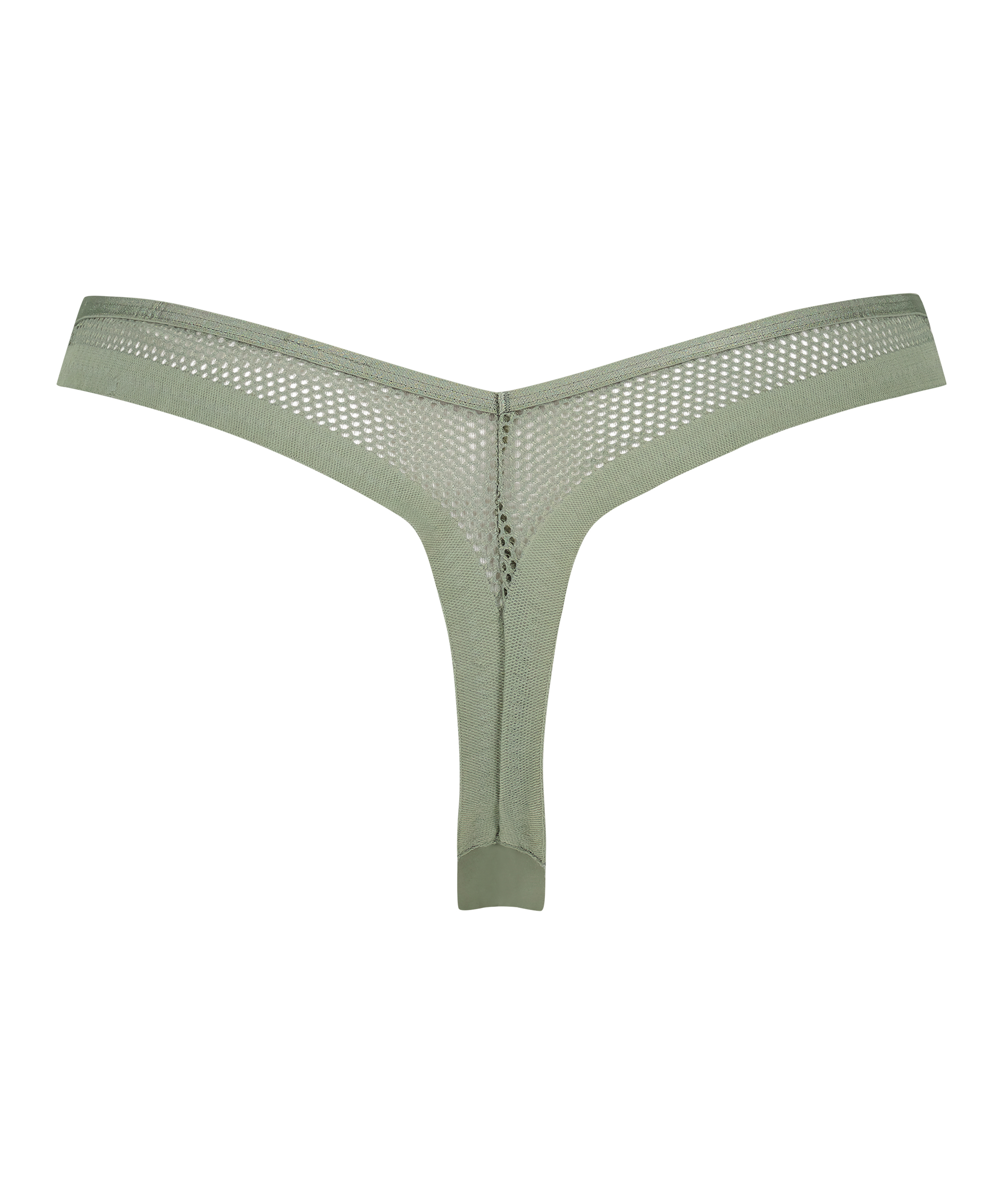 Tanga de Rejilla Invisible de tiro alto, Verde, main