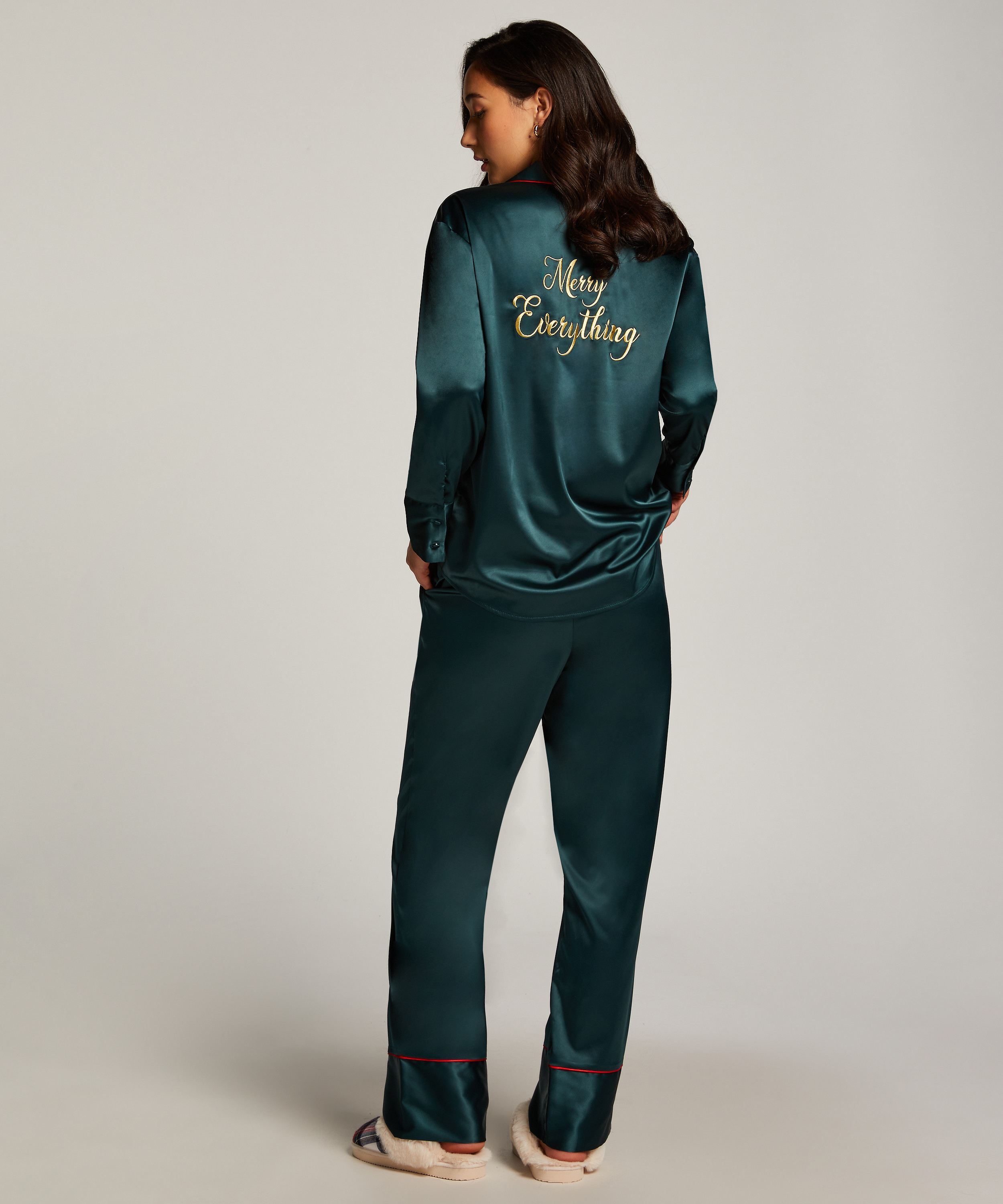 Pantal&oacute;n de sat&eacute;n, Rosa, main