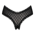 Brasileña en forma de V burn-out mesh, Negro