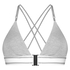 Bralette triangular preformada de algodón Casey, Gris