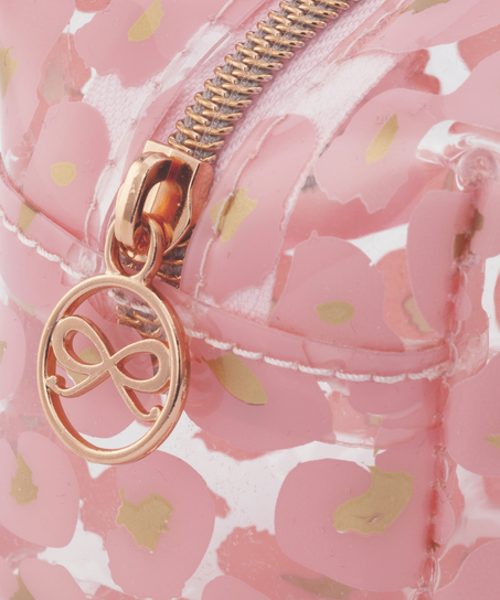 Neceser de maquillaje Leopard, Rosa