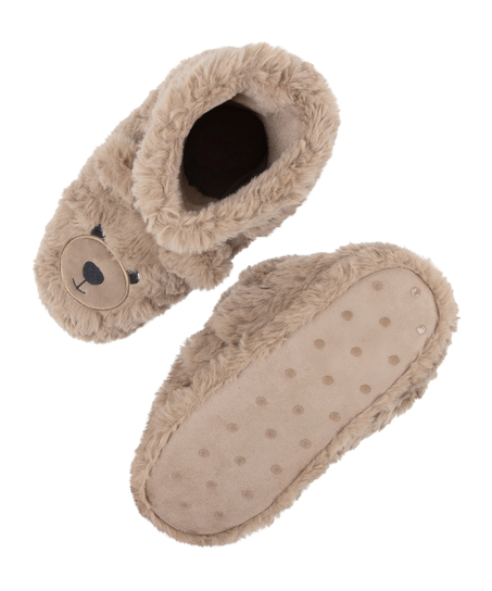 Pantuflas Teddy Bear, Beige