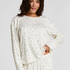 Pyjama Top Loose Pointelle, Blanco