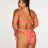 Top de bikini de aros no preformado Paisley, Rojo