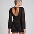 Vestido de playa de ganchillo, Negro