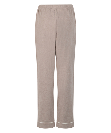 Pantalones de pijama de franela, Beige
