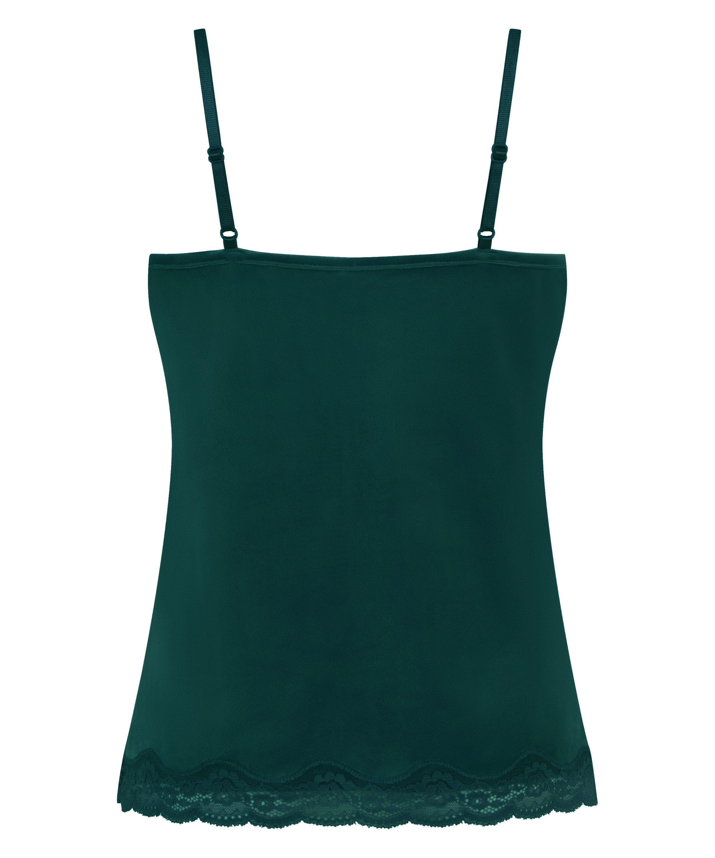 Camiseta top Velours Lace, Verde, main