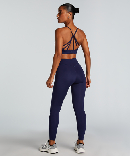 HKMX Leggings de talle alto, Azul