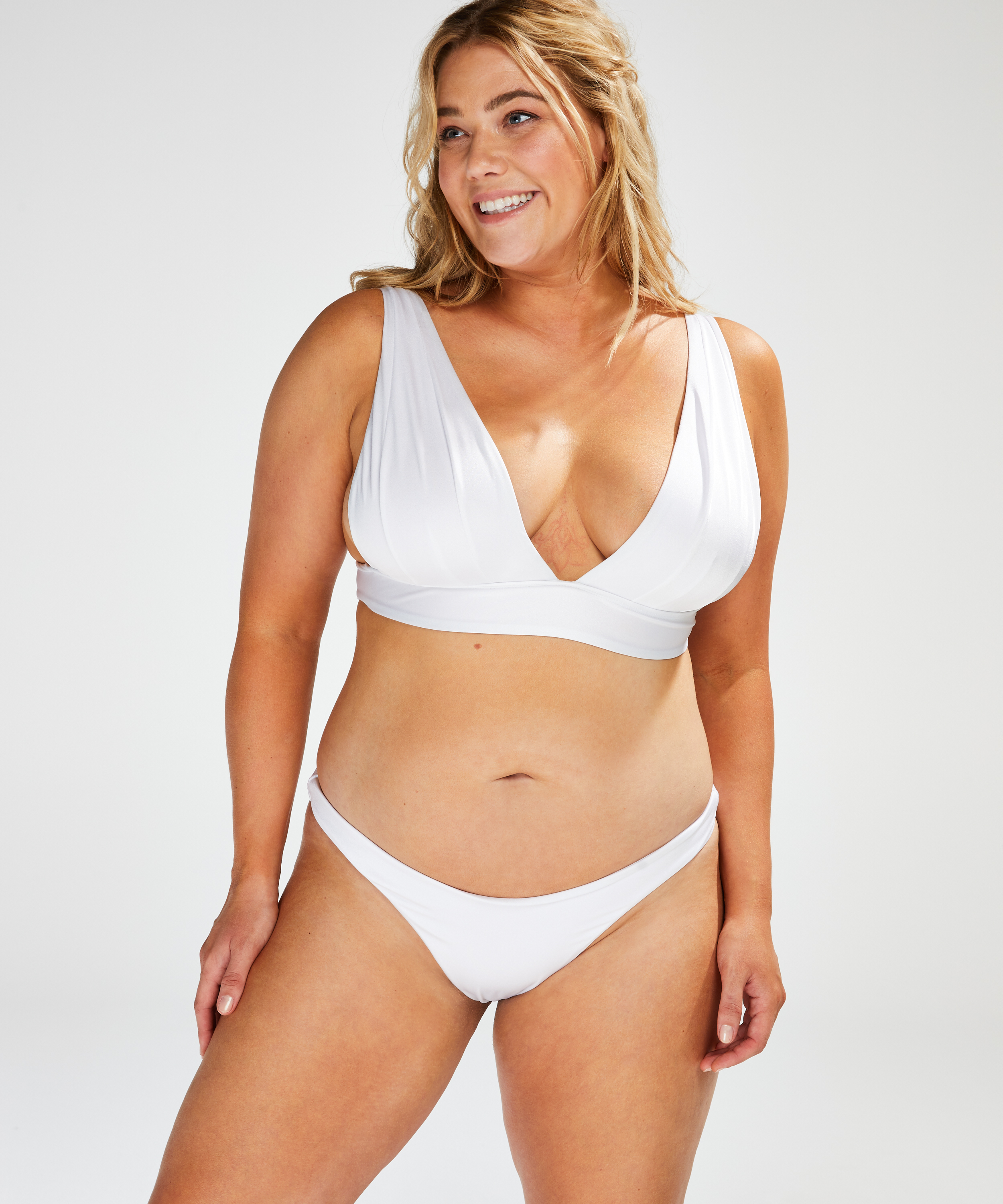 Braguita de bikini de corte alto Lola, Blanco, main