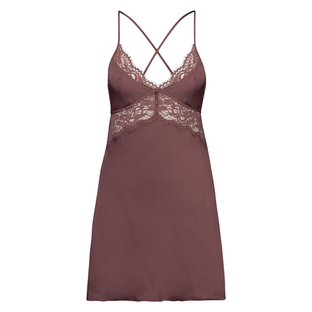 Vestido combinación Satin Honey, Rosa