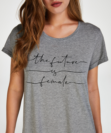 Camisón de escote redondo, Gris