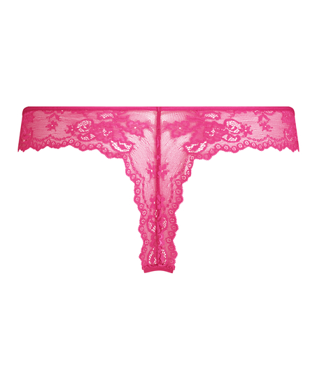 Invisible Tanga Lace Back, Rosa