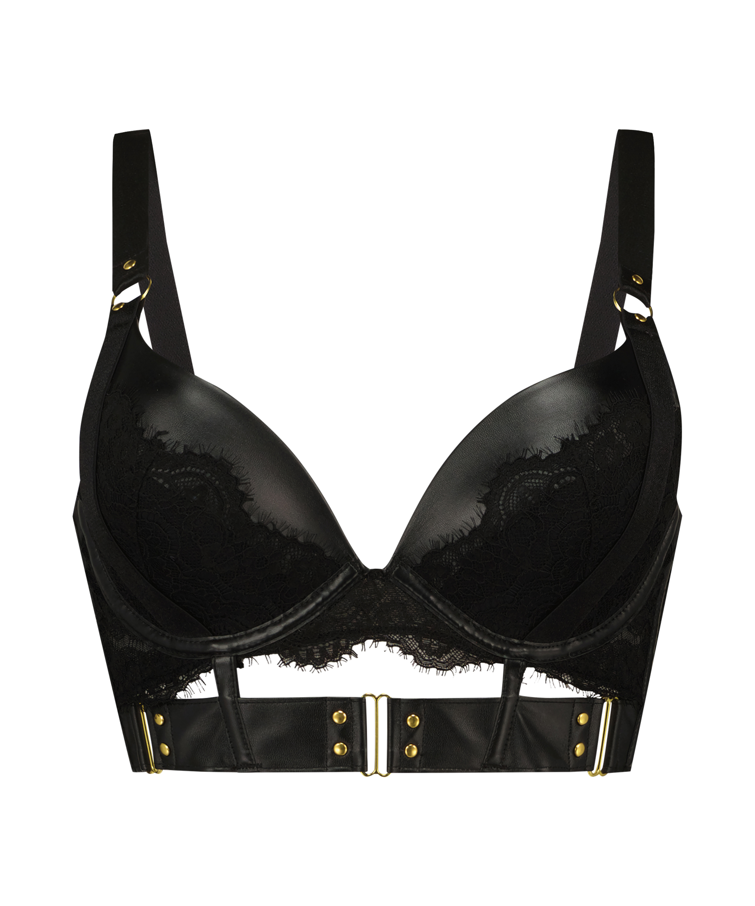 Sujetador longline de aros preformado push-up Occult, Negro, main
